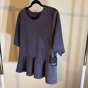 Simply Vera Vera Wang Peplum Blue Blouse New with Tags